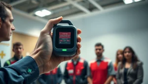 Learn proper usage of a choking rescue device during lifesaving training session.