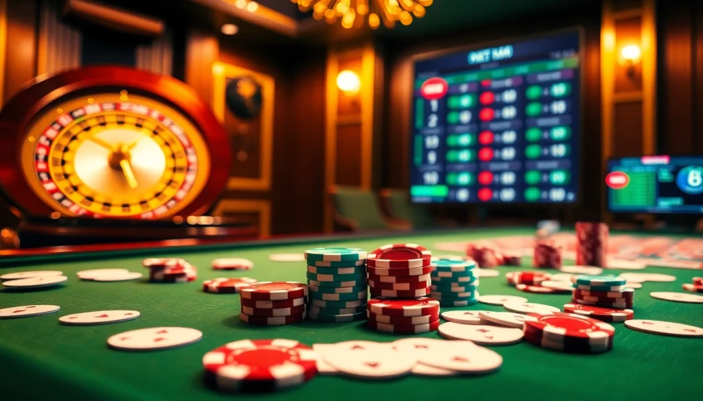 Vivez des expériences de jeu en ligne palpitantes dans un casino en ligne France luxueux avec des jetons de poker vibrants.