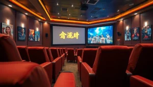 ดูหนัง ในห้องฉายภาพยนตร์ที่หรูหราพร้อมการตกแต่งสวยงาม