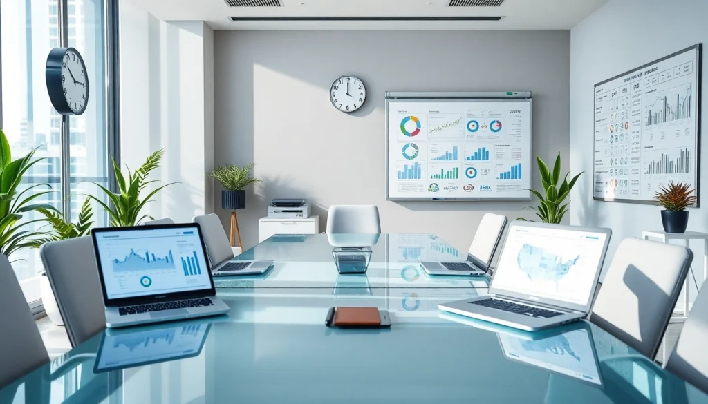 Accounting Services in Dubai showcased in a modern professional office setting, featuring financial reports and a conference table.