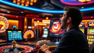 Experience thrilling online gaming at hoki77 heylink with vibrant casino visuals and engaging gameplay.