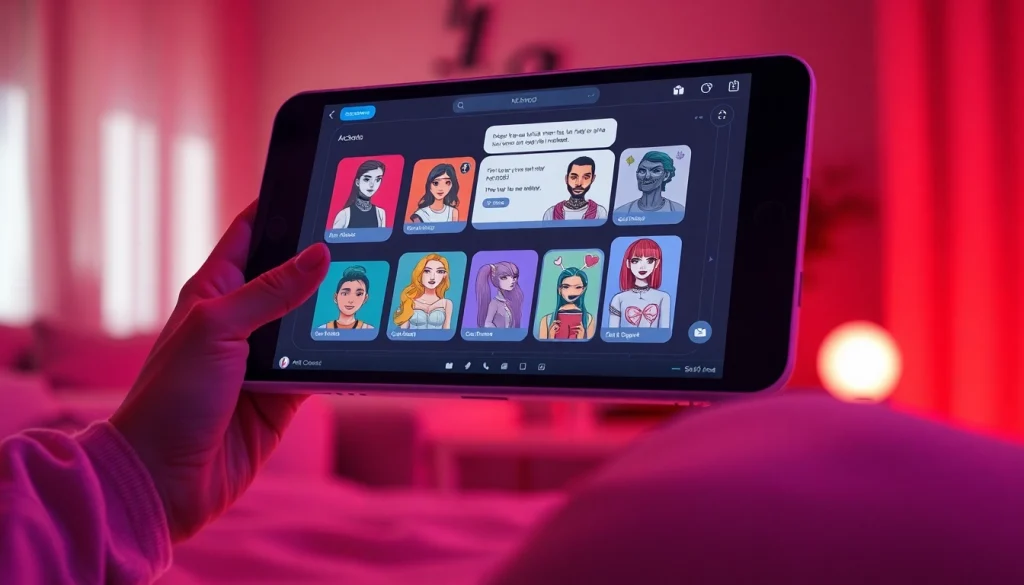 Explore advanced nsfw ai chatbots with engaging digital interfaces in a stylish setting.
