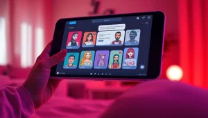 Explore advanced nsfw ai chatbots with engaging digital interfaces in a stylish setting.