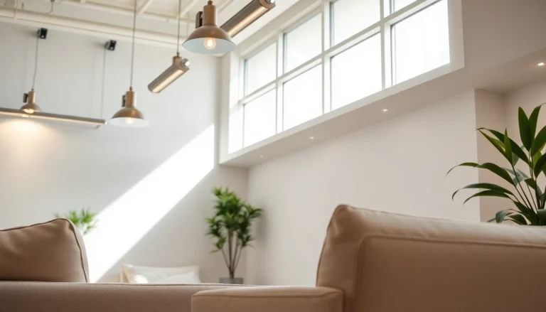 Sleek illumination enhancing modern interior design with stylish lighting fixtures.