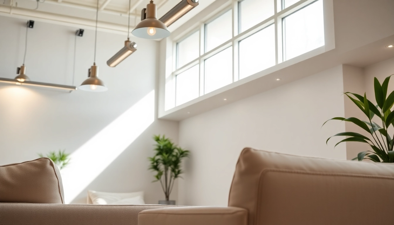 Sleek illumination enhancing modern interior design with stylish lighting fixtures.