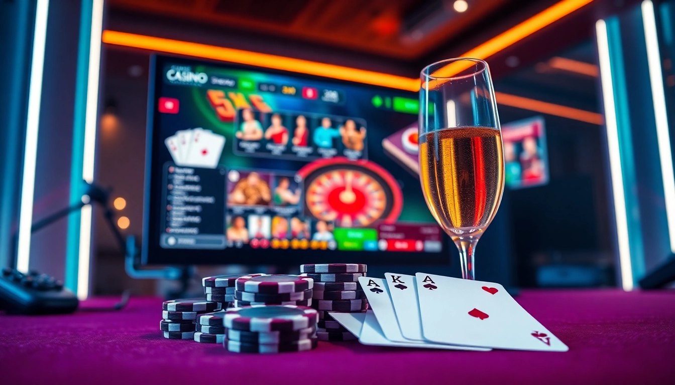 Vivez des moments palpitants dans un casino en ligne France avec des jetons de poker captivants et des écrans de jeu.