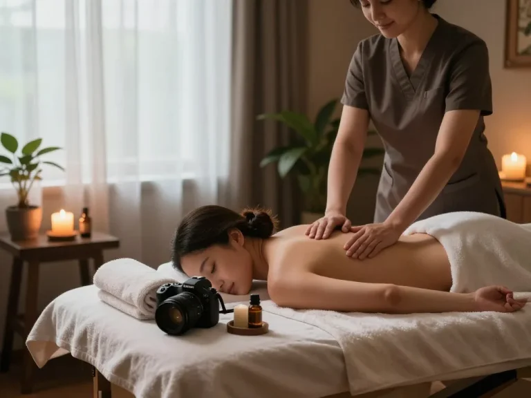 Massage therapy at https://www.makangs.com/region/국내/서울-/마사지-스웨디시 offering serene atmosphere with cozy treatment room.