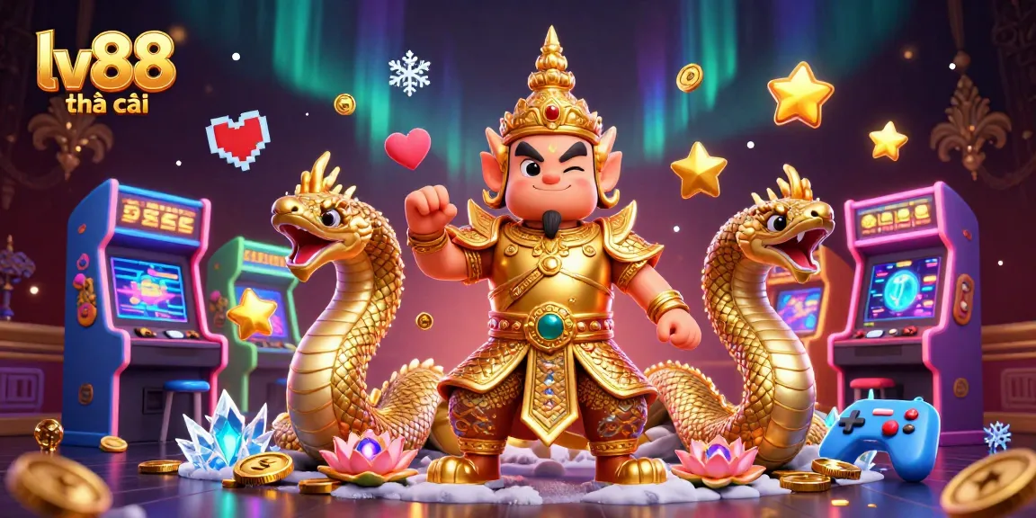 Engage with lv88 nhà cái in a dynamic 3D gaming atmosphere filled with vibrant casino elements.