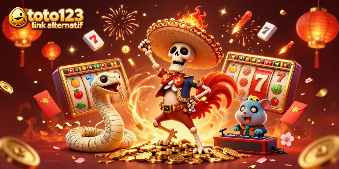 Engage with your luck using toto123 link alternatif in this vibrant online casino scene featuring exciting game elements.