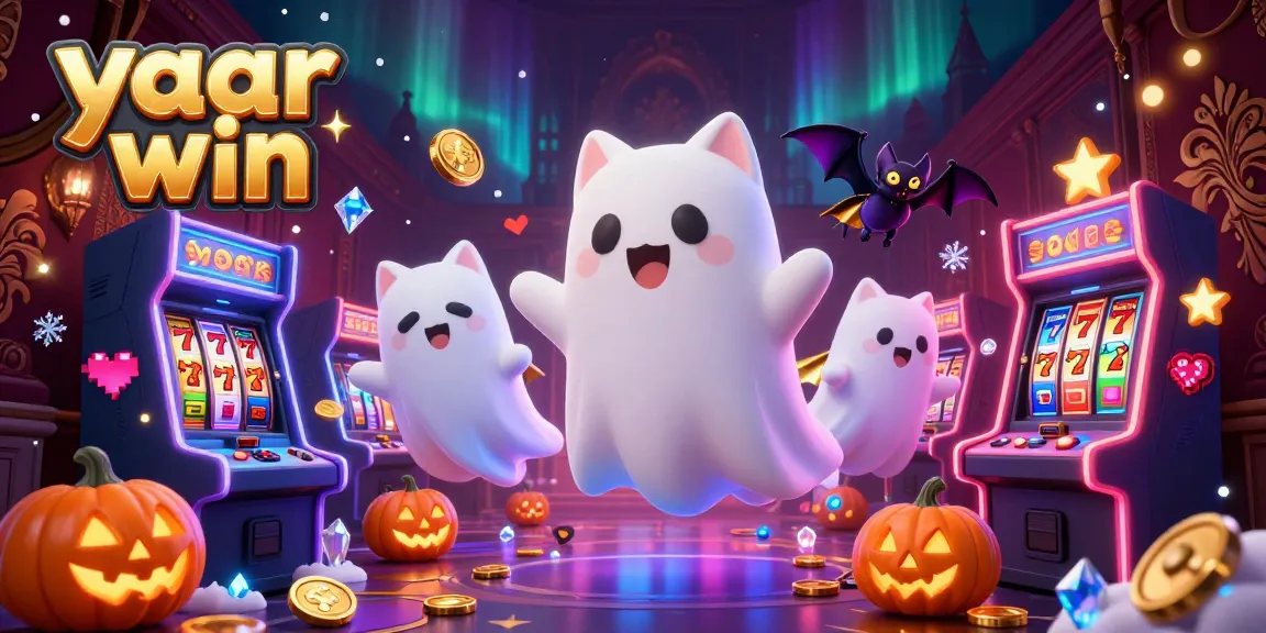 Engage with the thrilling world of yaar win, featuring a ghost cat and vibrant casino elements.