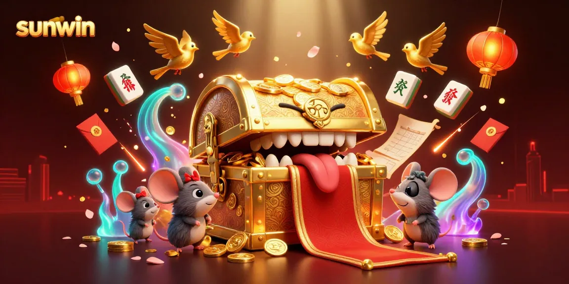 Engage with sunwin's thrilling adventures and treasure in this captivating casino-themed illustration.
