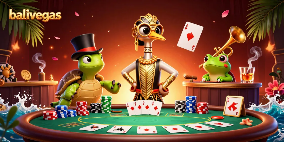 Balivegas menghadirkan pengalaman bermain yang mendebarkan dengan elemen poker yang kaya dan karakter kartun yang unik.
