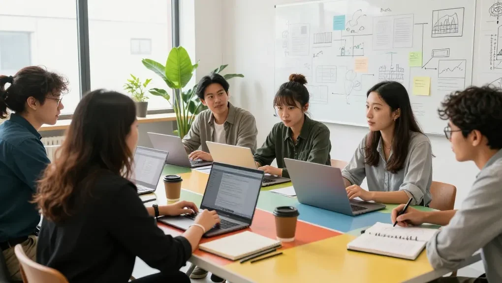 Entrepreneurs collaborating at https://www.startsomethingpc.com to develop innovative business strategies.